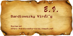 Bardiovszky Virág névjegykártya